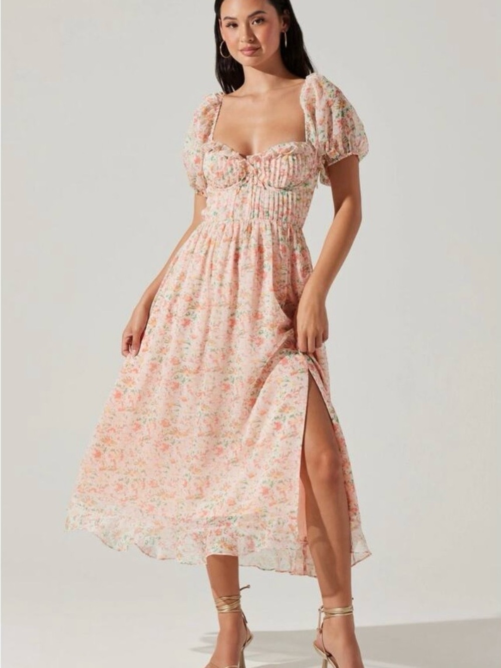 ASTR the Label Lunaria Midi Dress Large